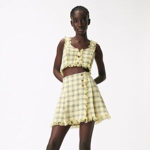 Zara Textured Weave Yellow Skirt Set. New with tags. Super cute!